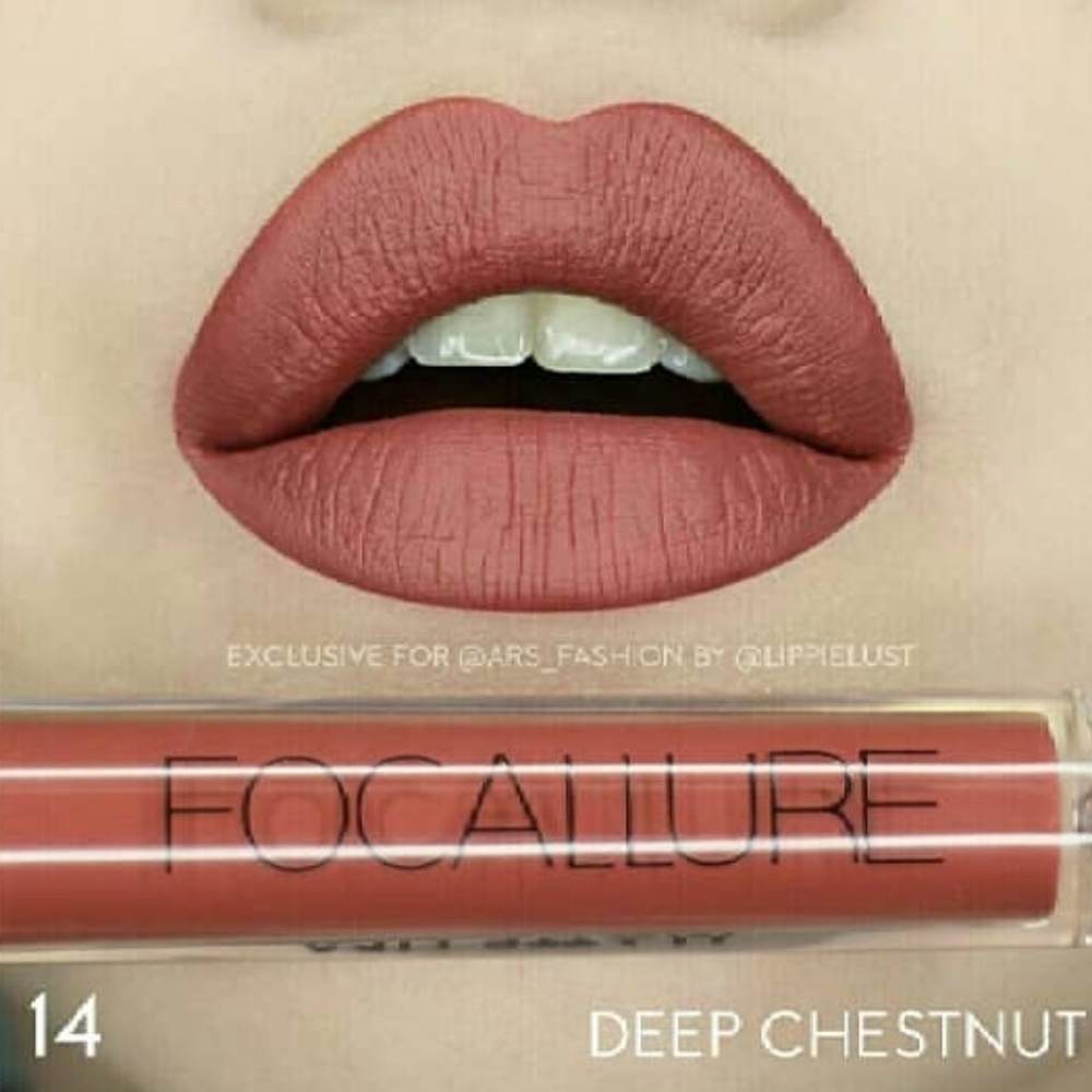 👄5@40 Focallure™ #14 Waterproof Matte Liquid Lip